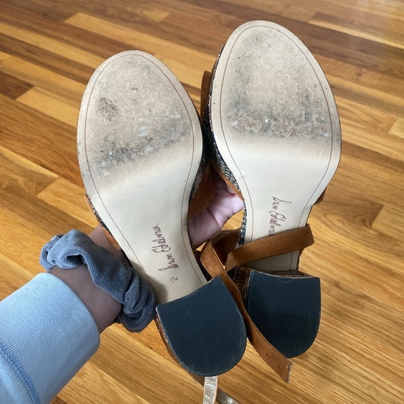 Sam Edelman Women’s Snakeskin Lace Up Heels Size 7.5 - Picture 6 of 8